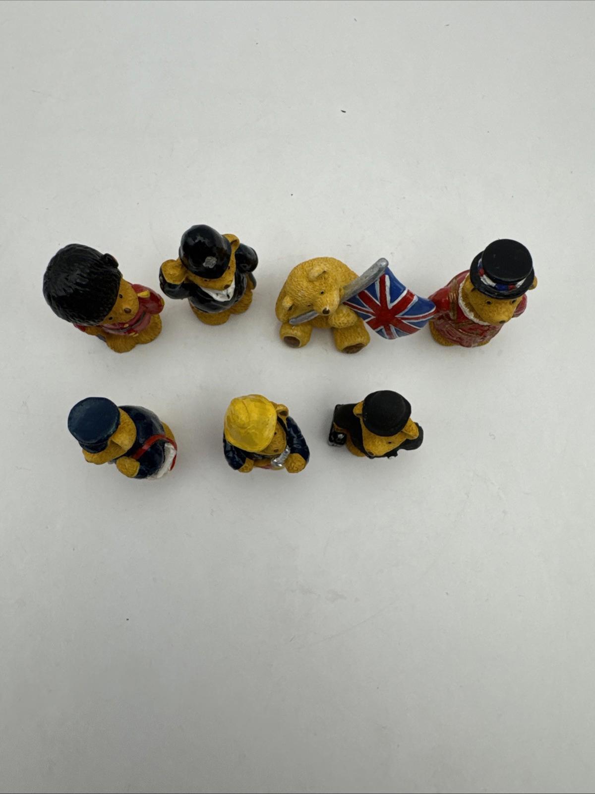 7 X Vintage R&R Hill London Bears Upcott Collection Hand Painted VGC