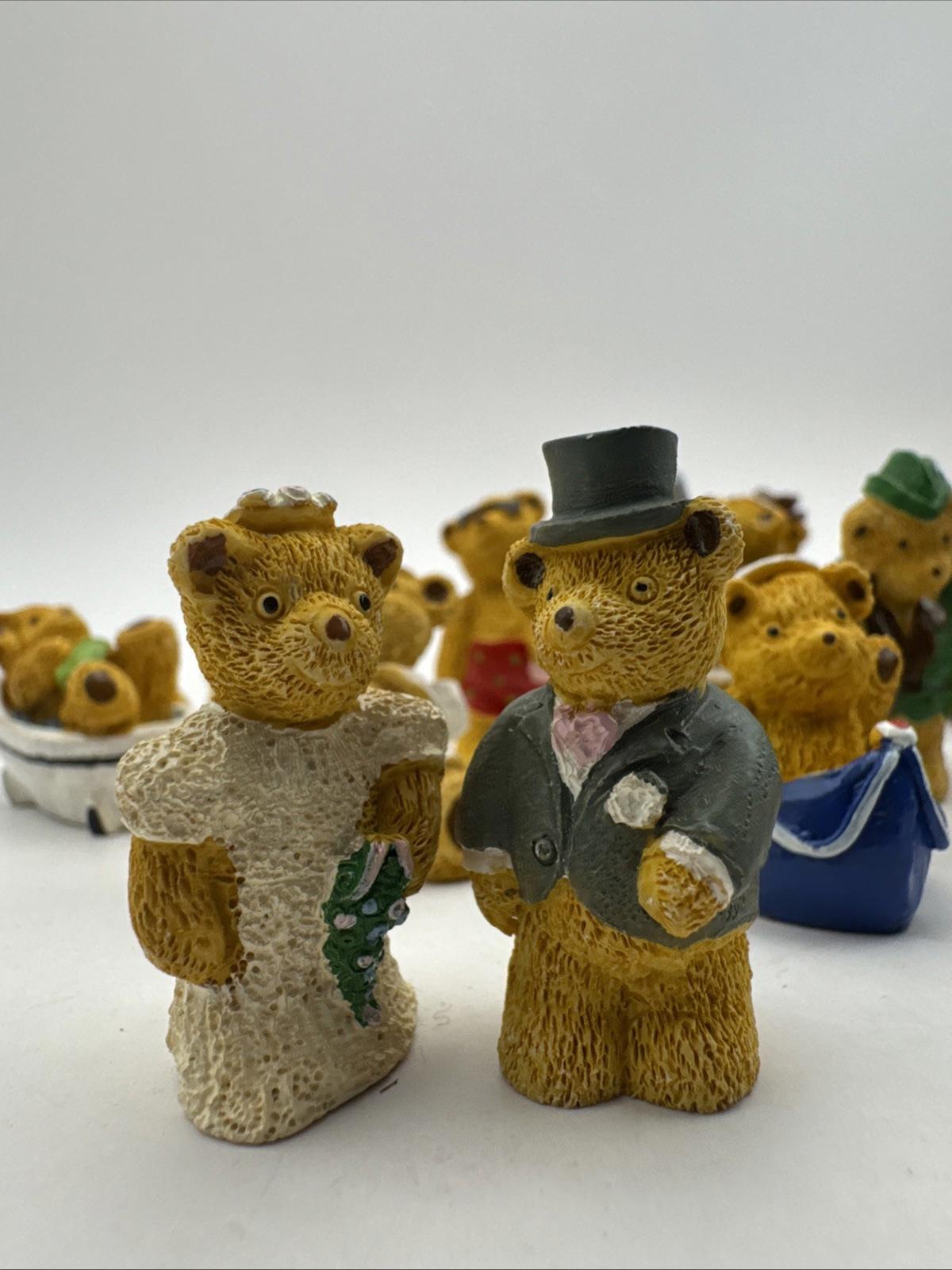 15 X Vintage R&R Hill 3cm Bears VGC Upcott Collection Hand Painted Box 3