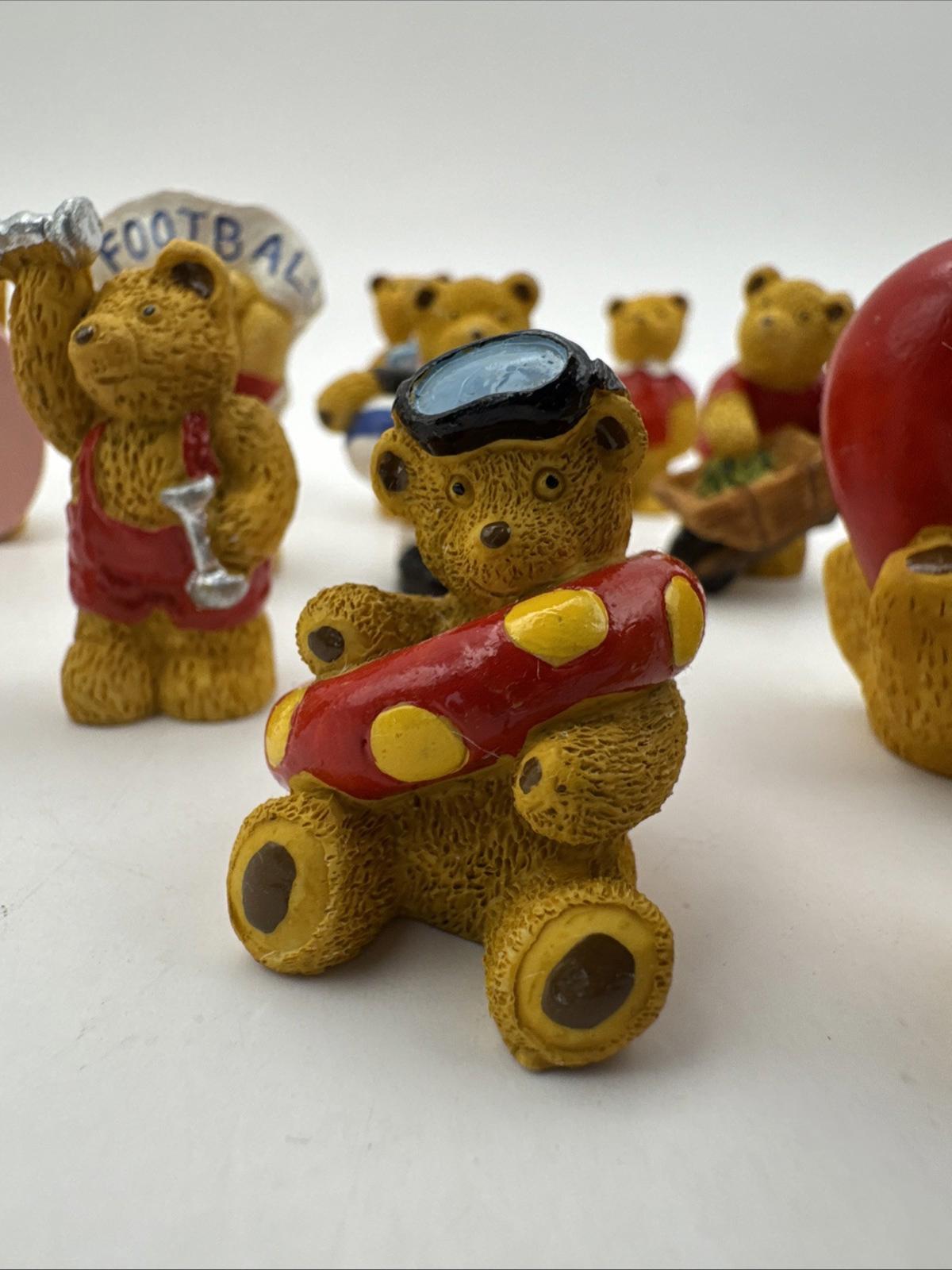 18 X Vintage R&R Hill 3cm Bears  VGC Upcott Collection Hand Painted Box 1