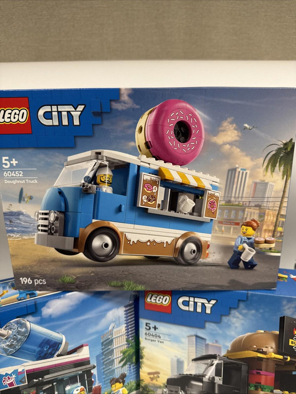 Lego Trucks Set 60452  60404  60384 Doughnut Burger Slush New