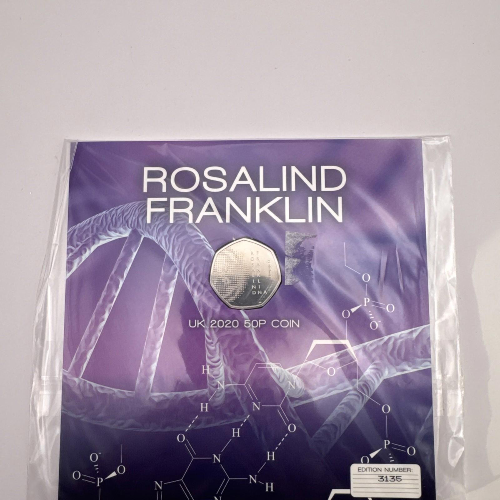 UK 2020 Rosalind Franklin 50p Coin in Special Packaging