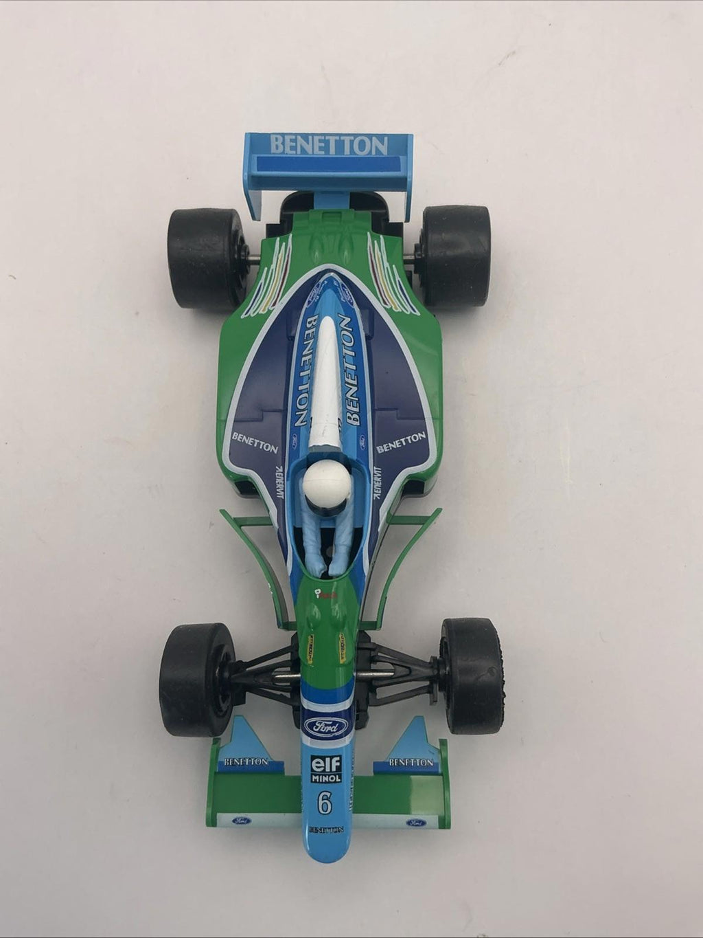 Scalextric 1/32 Scale Slotcar C237 Ford Benetton B193 #6 1994 White Helmet Mint