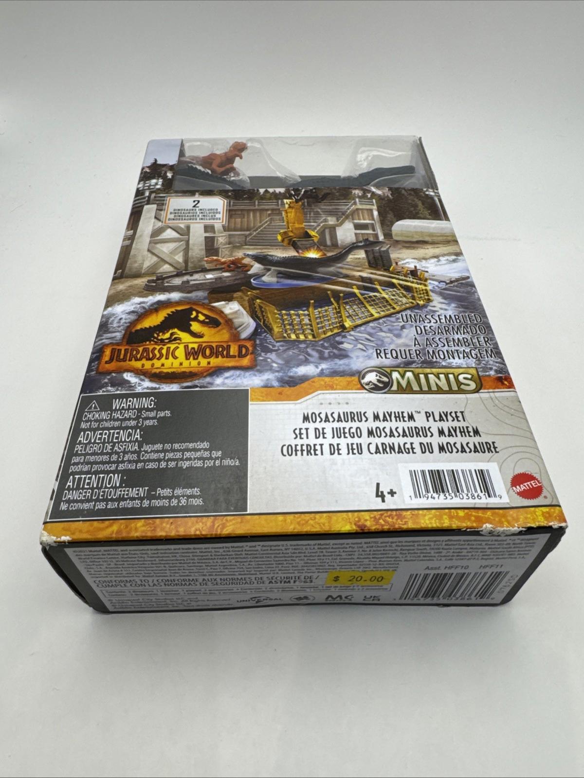 New Rare Mattel Jurassic World Dominion Minis Action Mosasaurus Mayhem Playset