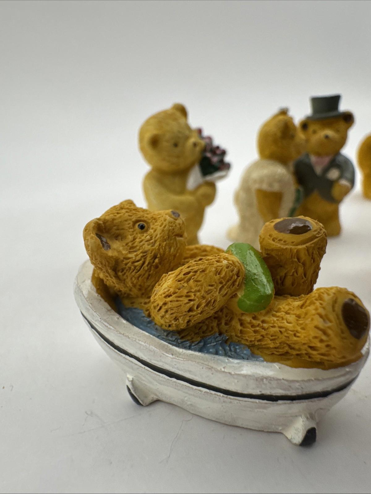 15 X Vintage R&R Hill 3cm Bears VGC Upcott Collection Hand Painted Box 3