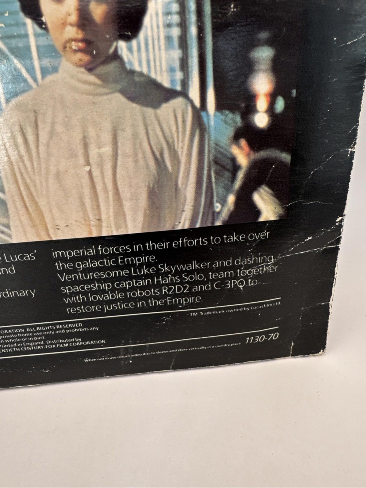 Star Wars 20th Century Fox Very Rare Laser Disc Colour Stereo