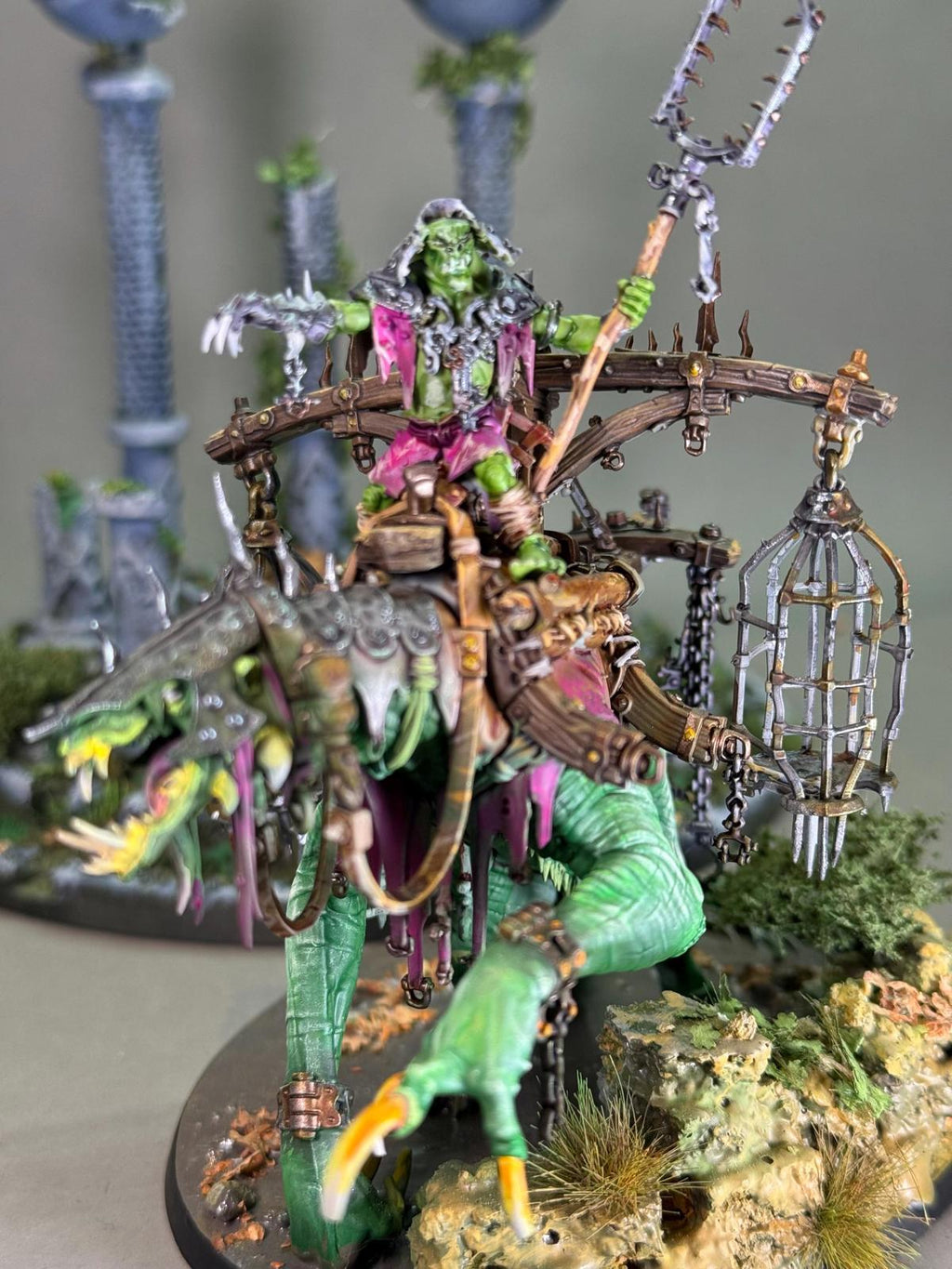 Warhammer Swamp Boss Skumdrekk painted miniature ready to ship