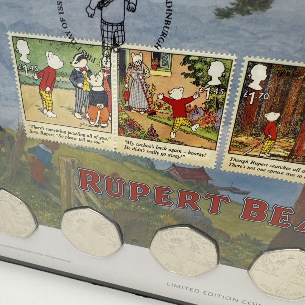 The Rupert Bear Coin And Stamp Cover With COA