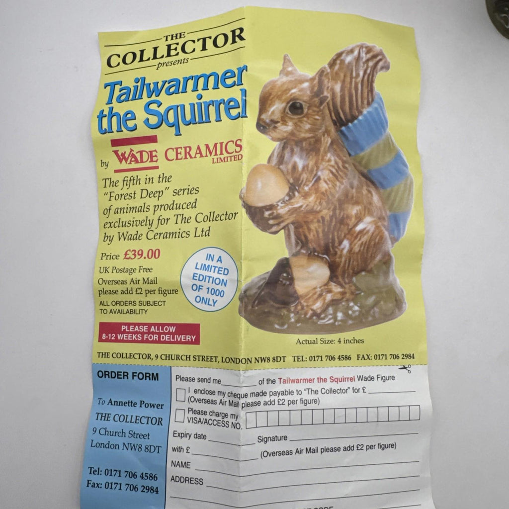 Wade Tailwarmer Squirrel In the Forest Deep Series New Boxed & With Certificate