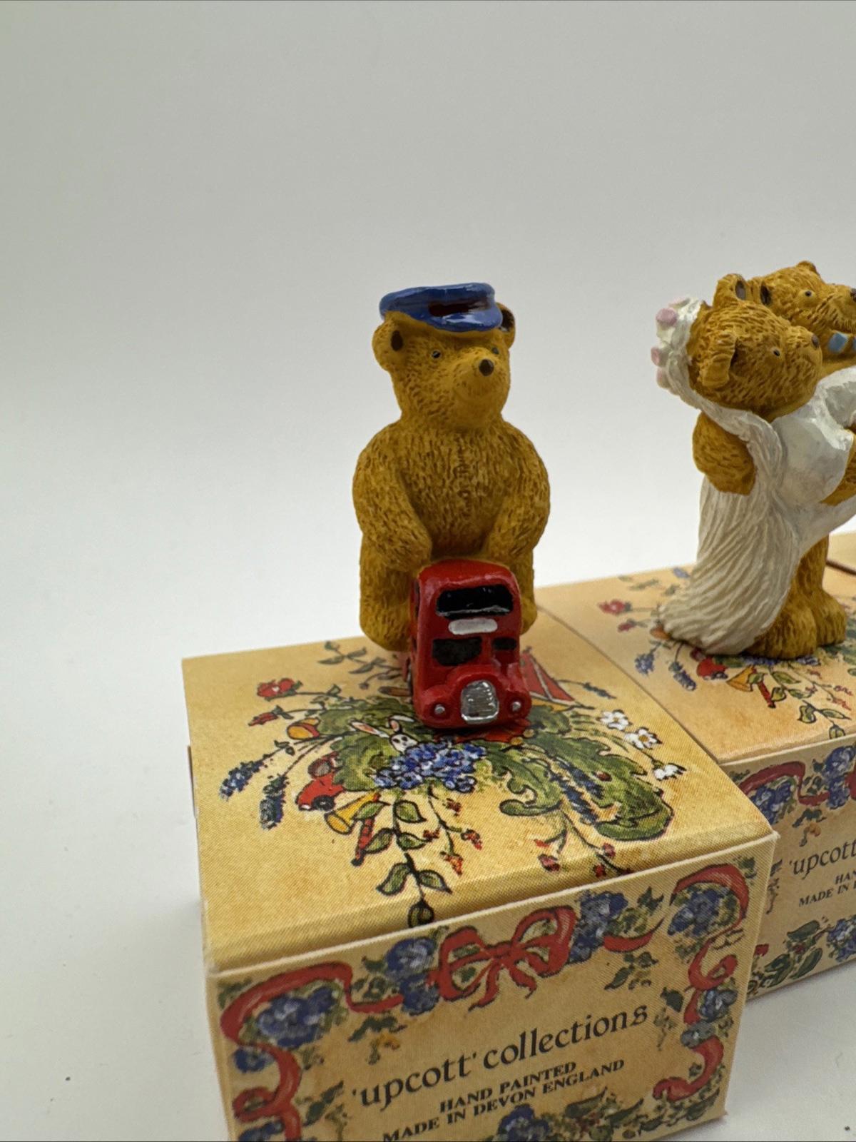 6 x Vintage R&R Hill Bears Upcott Collection Hand Painted VGC  Boxed