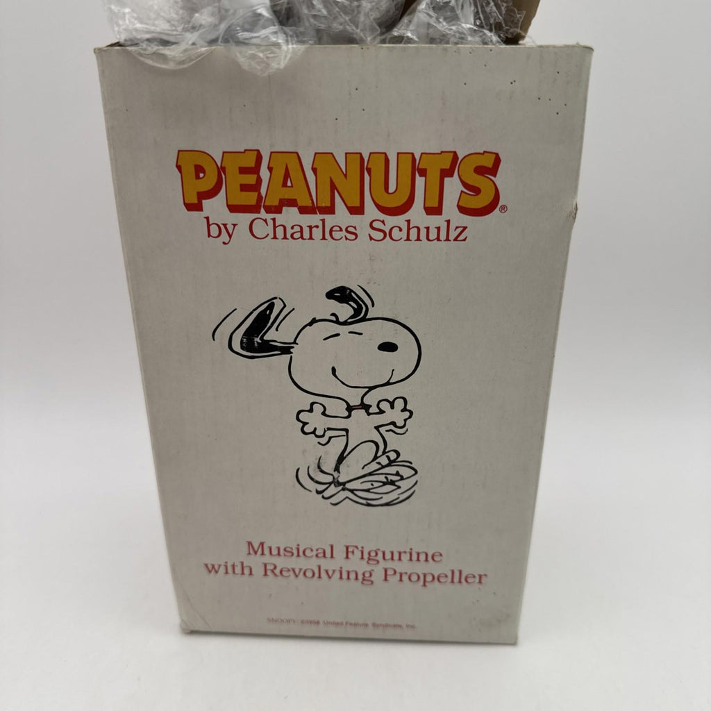 Peanuts Musical Figurine With Revolving Propeller Rare Vintage with box VGC