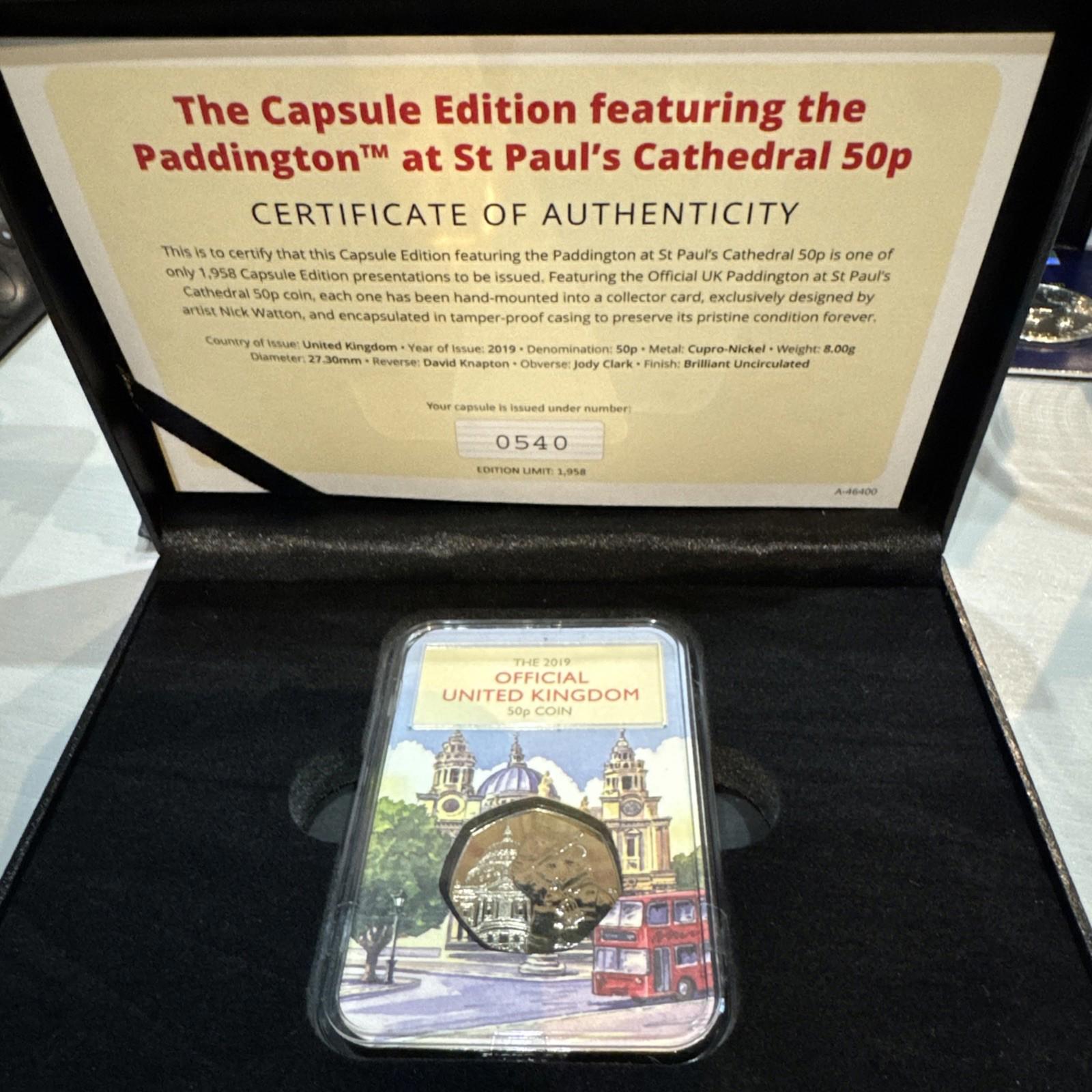 The Capsule Edition The Paddington At St Paul’s Cathedral 50p Coin BU