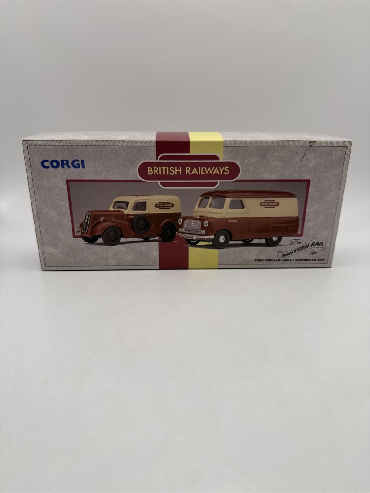 Corgi British Rail Set 1Ford Popular Van &1 Bedford CA Van Boxed New