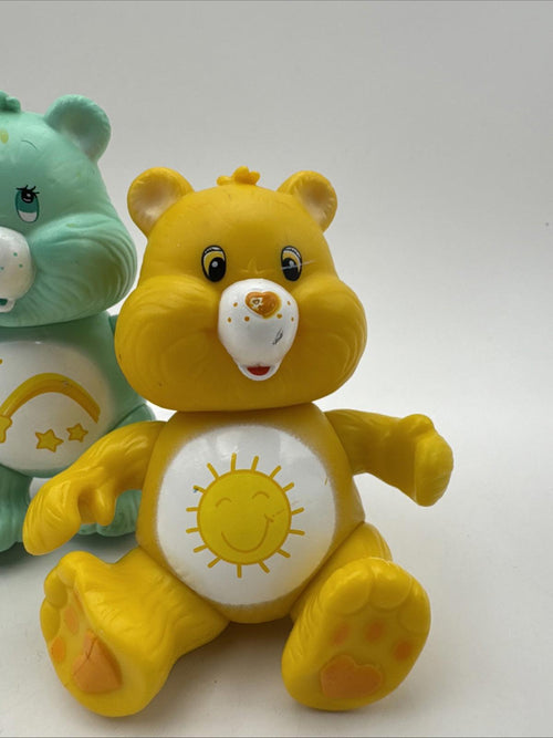Care Bears 2002 Vintage Posable Figures X3 TCFC Made Retro Collectable
