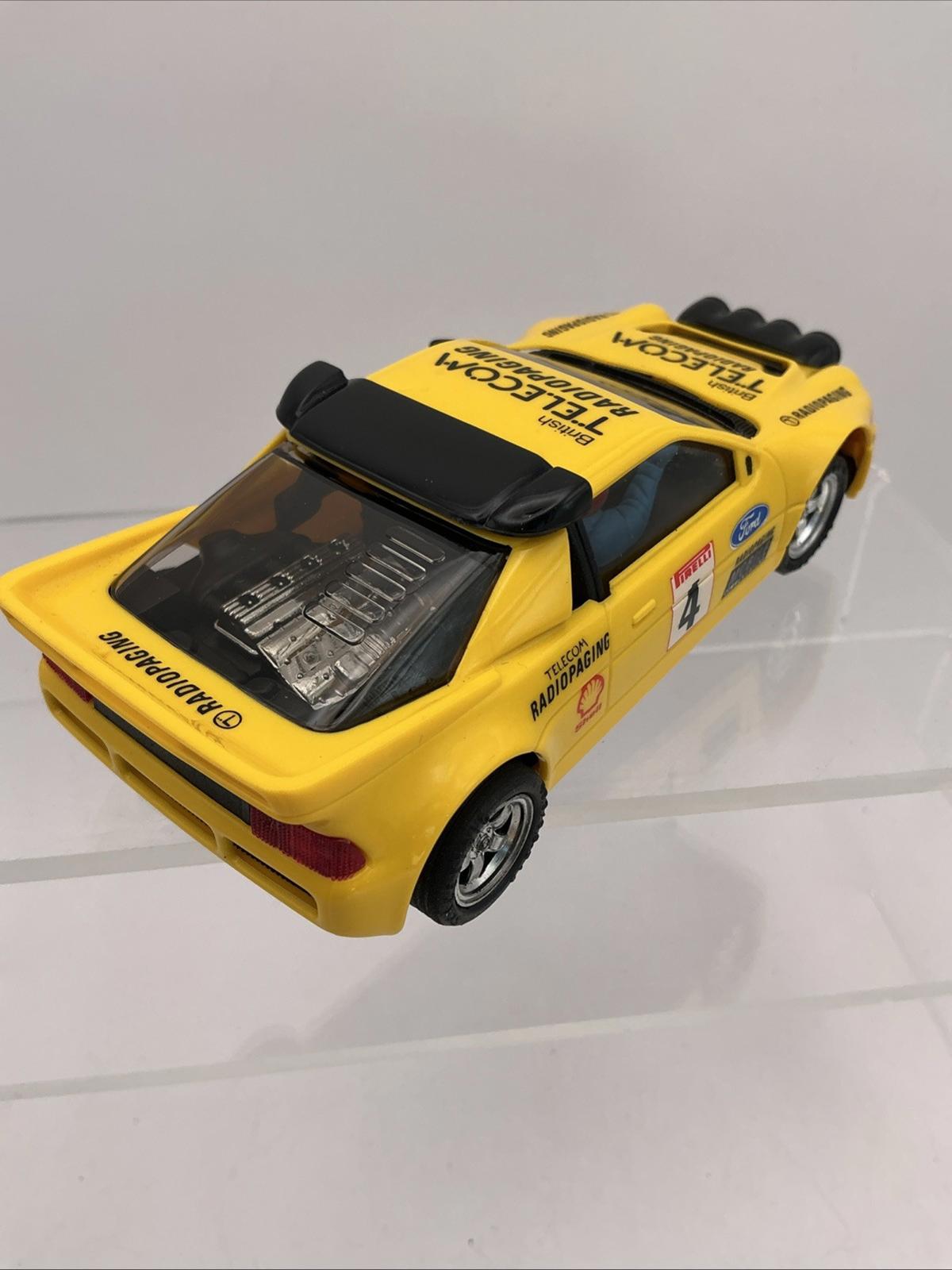 Scalextric 1/32 Scale Slotcar C429 Ford RS 200 Radiopaging #4  Yellow Vintage 88