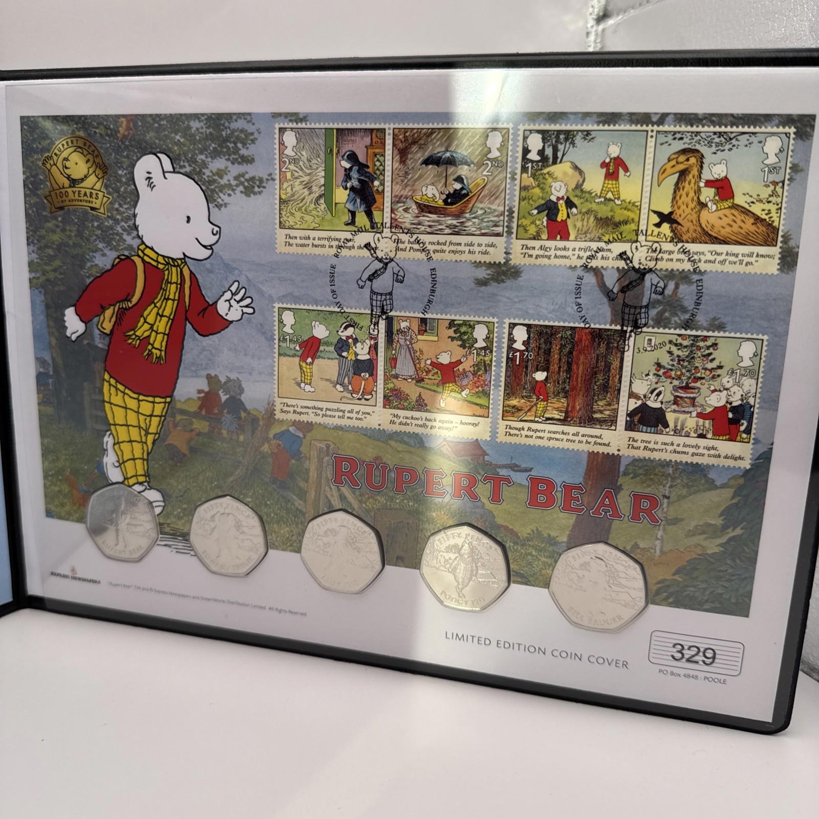 The Rupert Bear Coin And Stamp Cover With COA