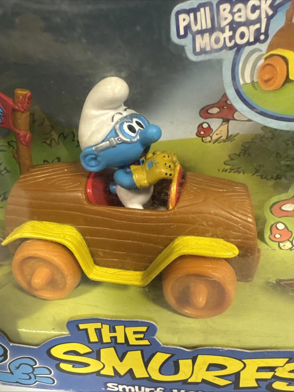 The Smurfs Pull Back Motor Car Smurf Vehicle Boxed