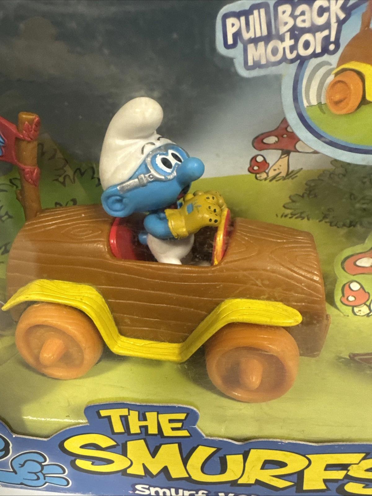 The Smurfs Pull Back Motor Car Smurf Vehicle Boxed