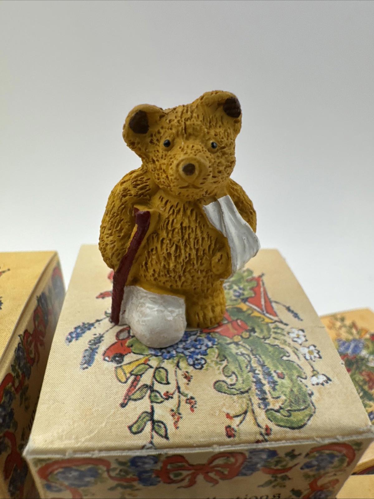 8 x Vintage R&R Hill Bears Upcott Collection Hand Painted Boxed VGC