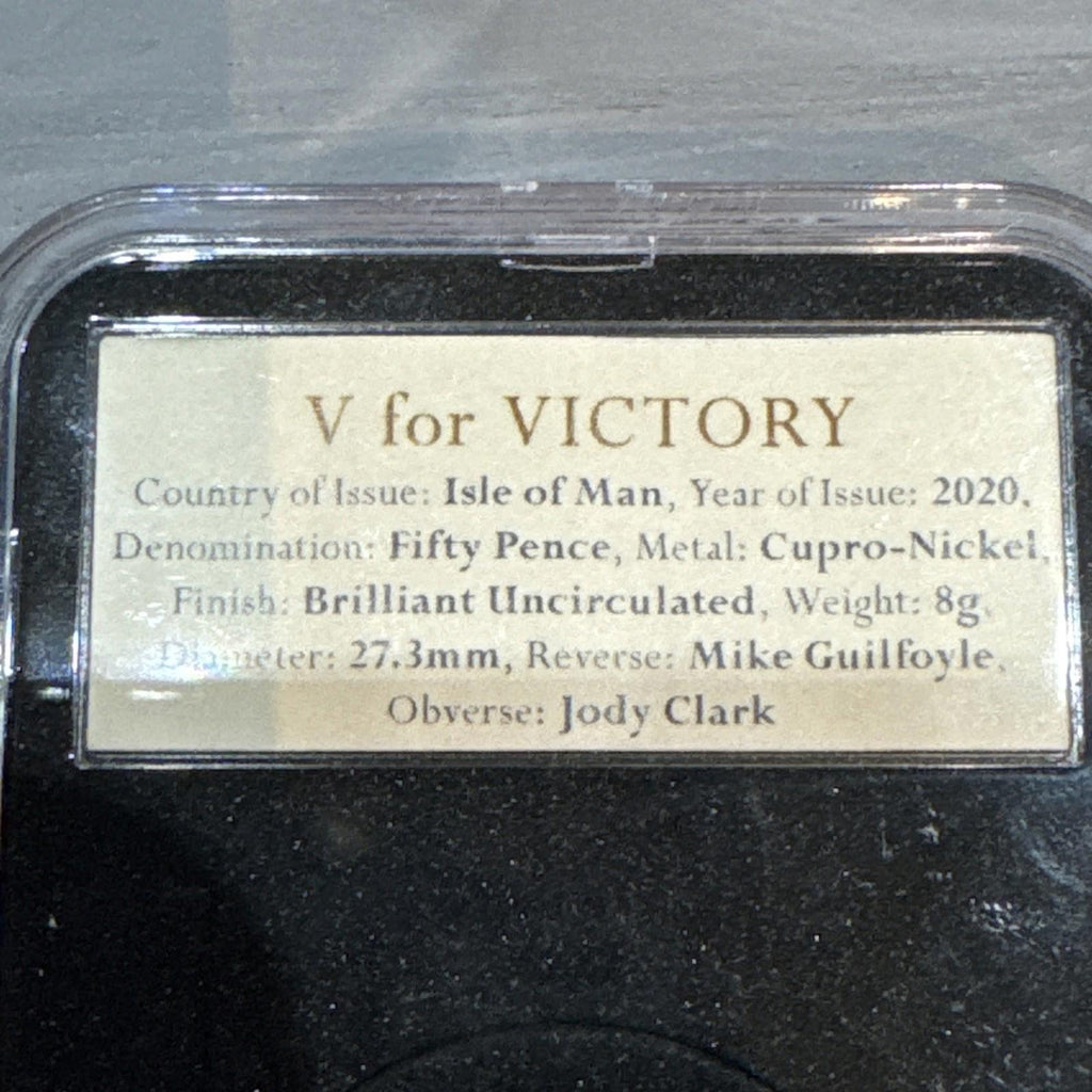 The Victory 50p Brilliant Uncirculated Coin In Capsule Churchill