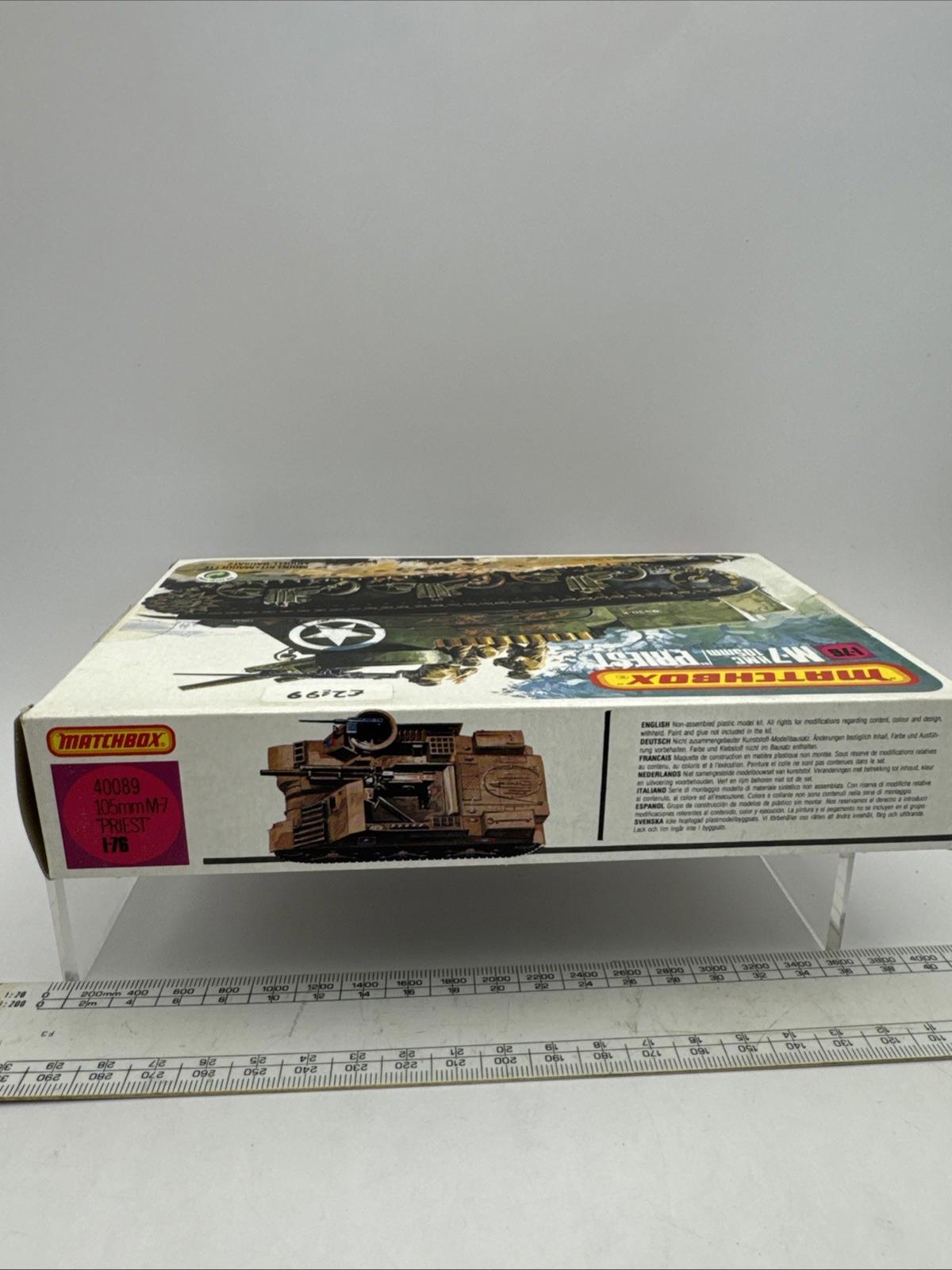 Matchbox M7 HMC 105mm Priest 1:76 Scale Model Kit 40089 Vintage 1974