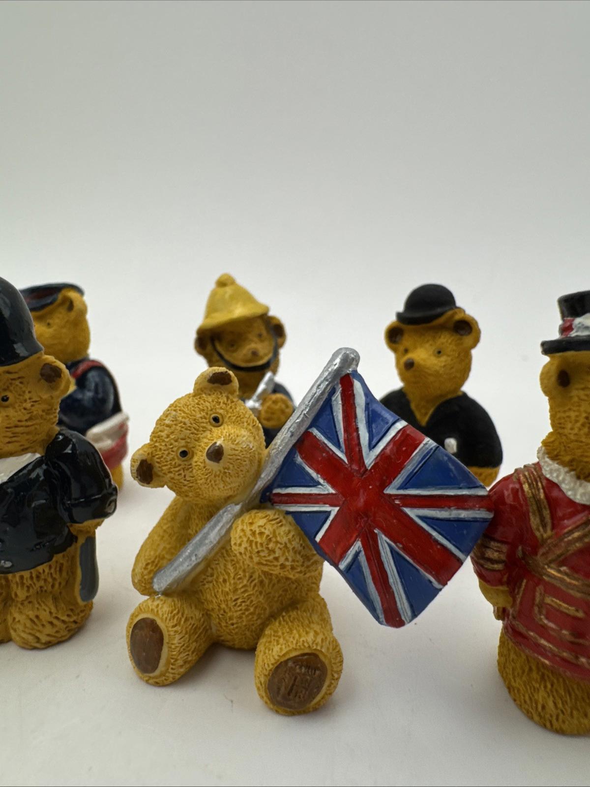 7 X Vintage R&R Hill London Bears Upcott Collection Hand Painted VGC