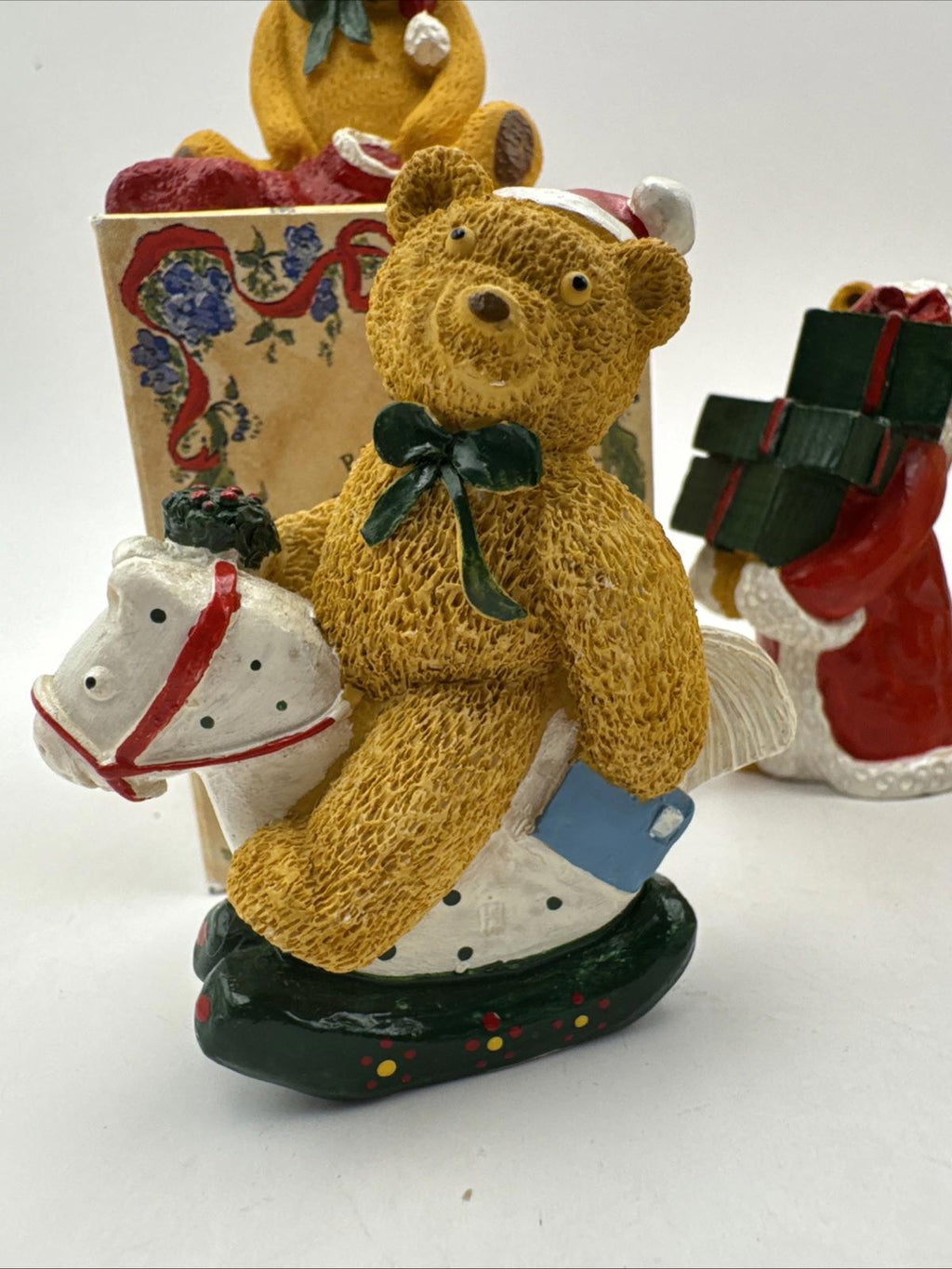 5 x Vintage R&R Hill Christmas Theme Bears VGC Upcott Collection Hand Painted