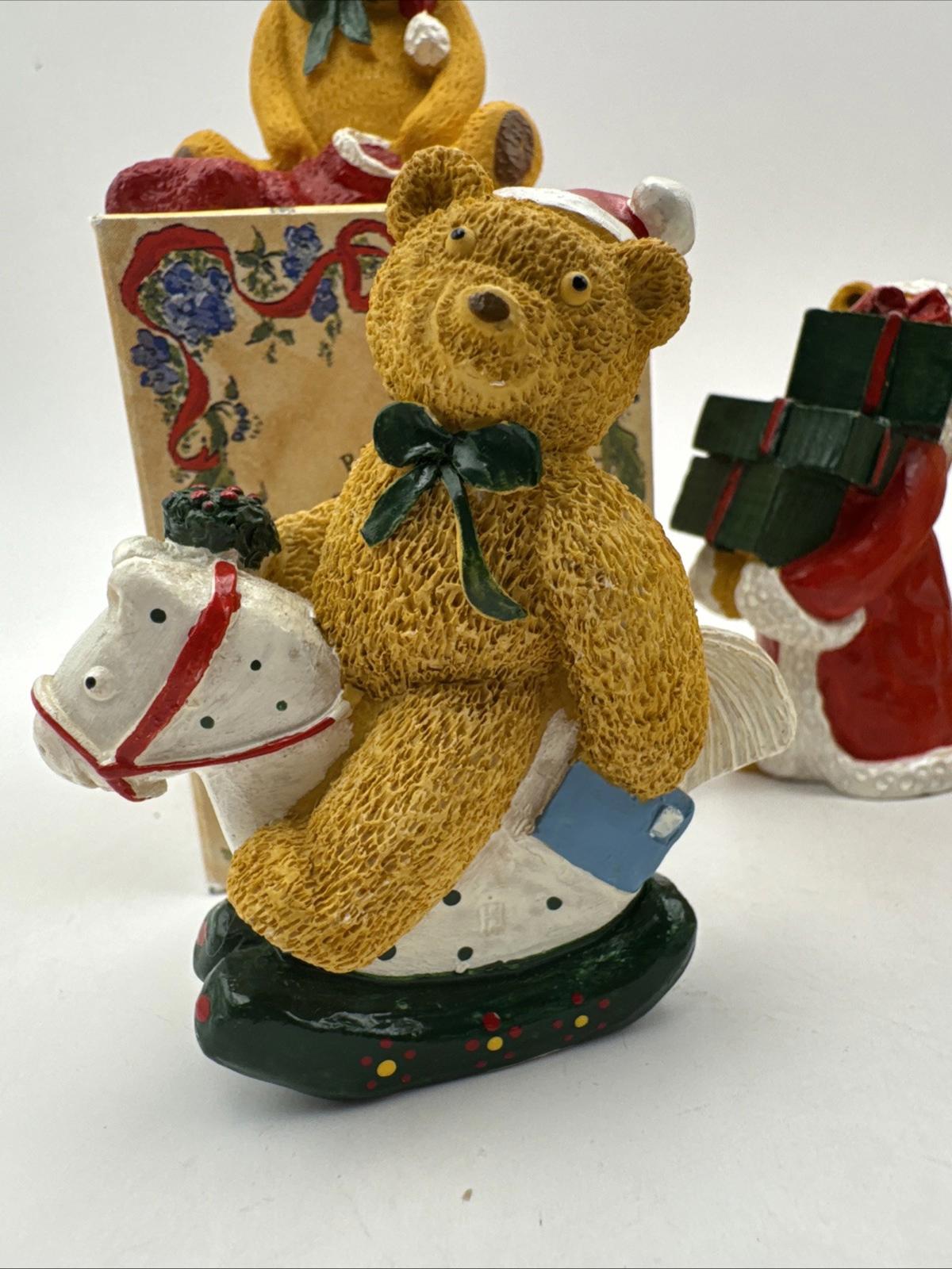 5 x Vintage R&R Hill Christmas Theme Bears VGC Upcott Collection Hand Painted