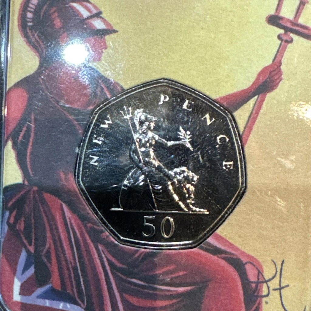 The Britannia New 50p Coin Brilliant Uncirculated In Capsule