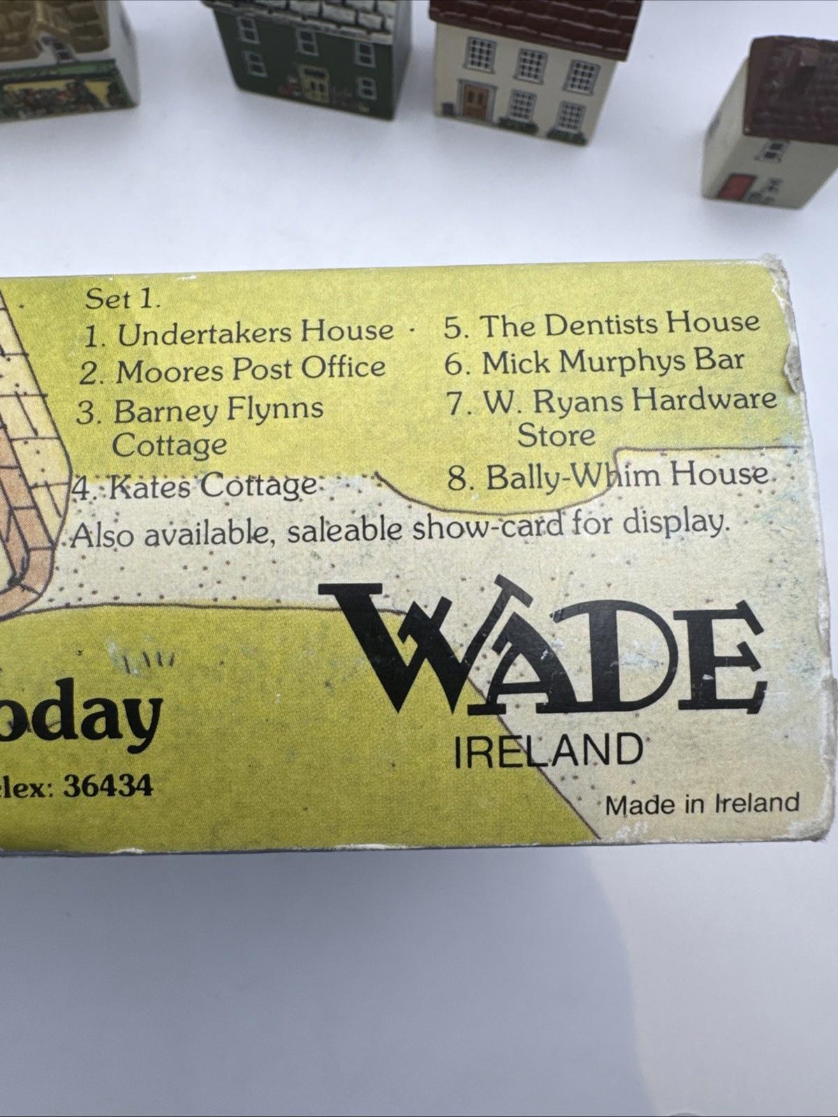 Bally Whim Miniature Irish Village Porcelain Houses Set Wade Ireland Box MINT