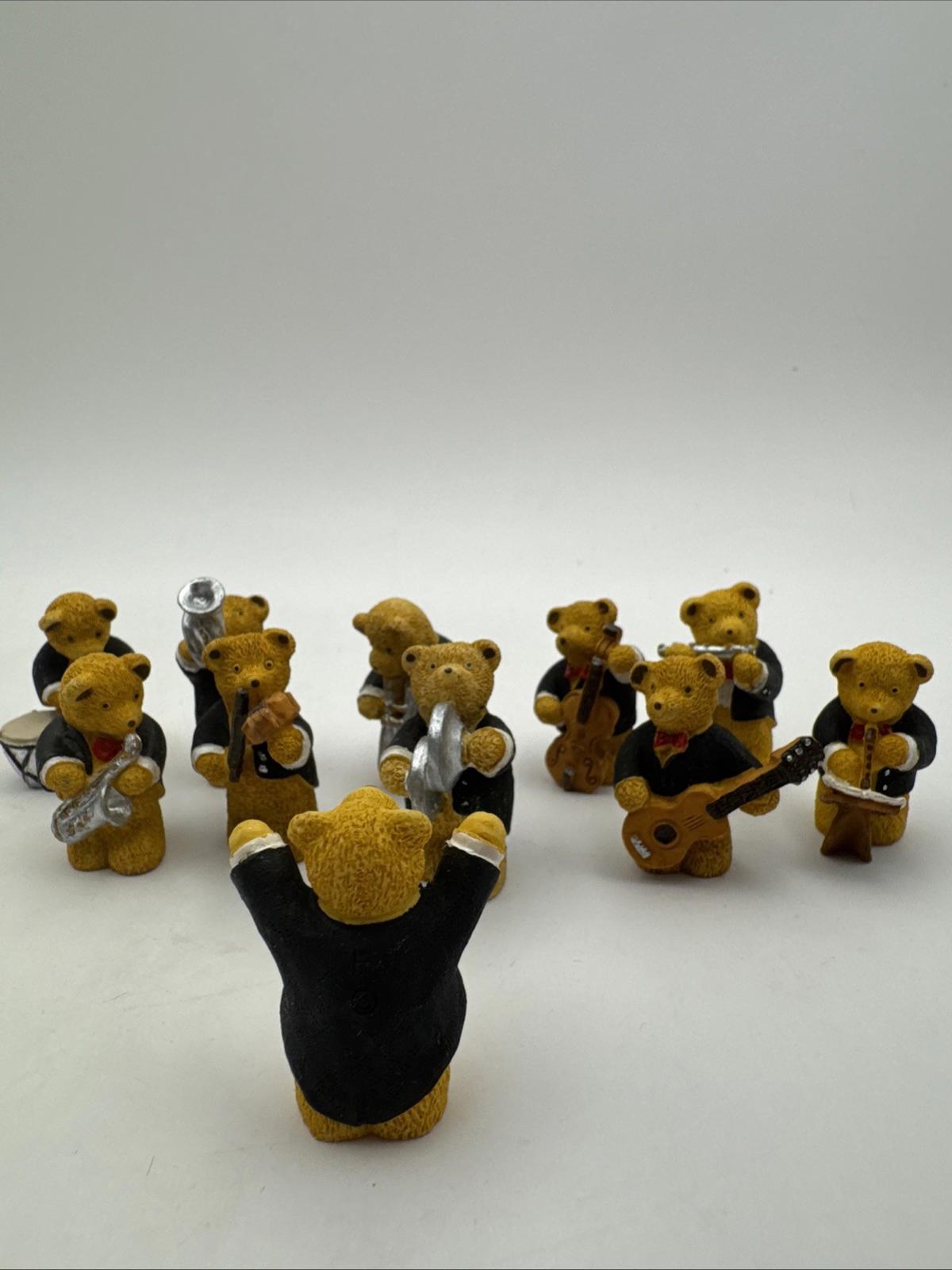 11 X Vintage R&R Hill Bears Musical Band Upcott Collection Hand Painted VGC Box5