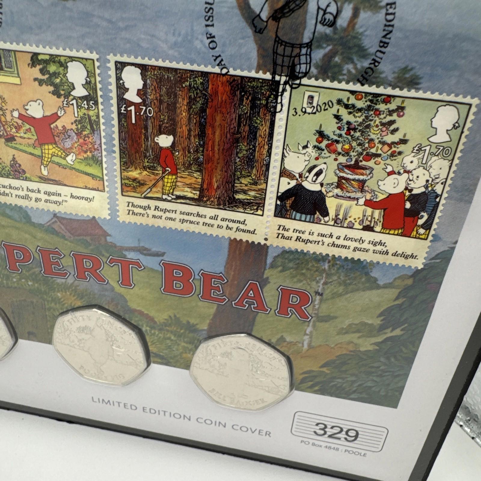 The Rupert Bear Coin And Stamp Cover With COA