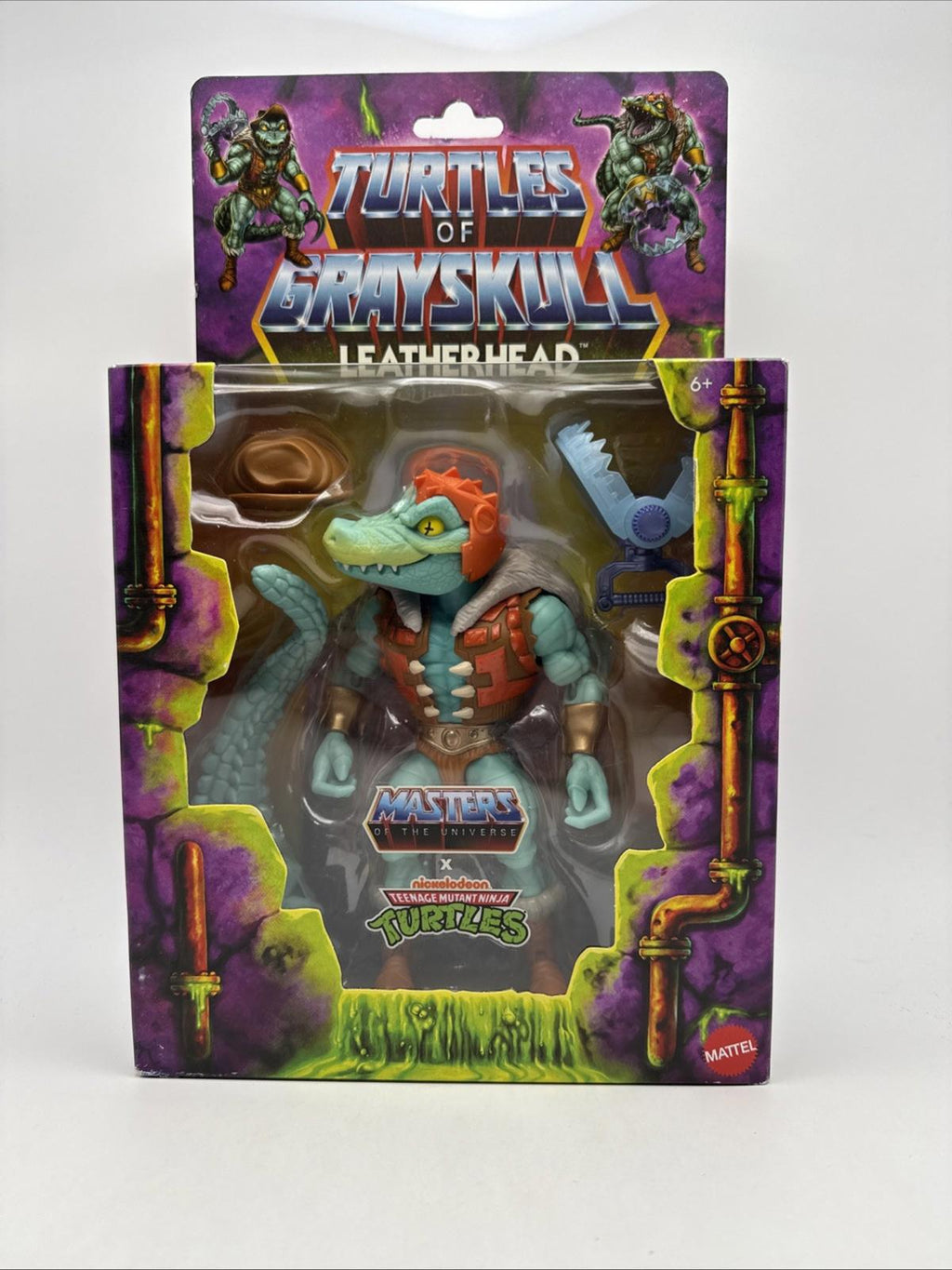 MOTU x TMNT Turtles of Grayskull Leatherhead Deluxe Action Figure Mattel He Man