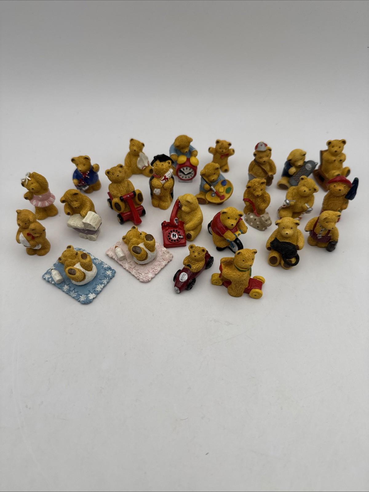 24 x Vintage R&R Hill 3cm Bears VGC Upcott Collection Hand Painted Box 2
