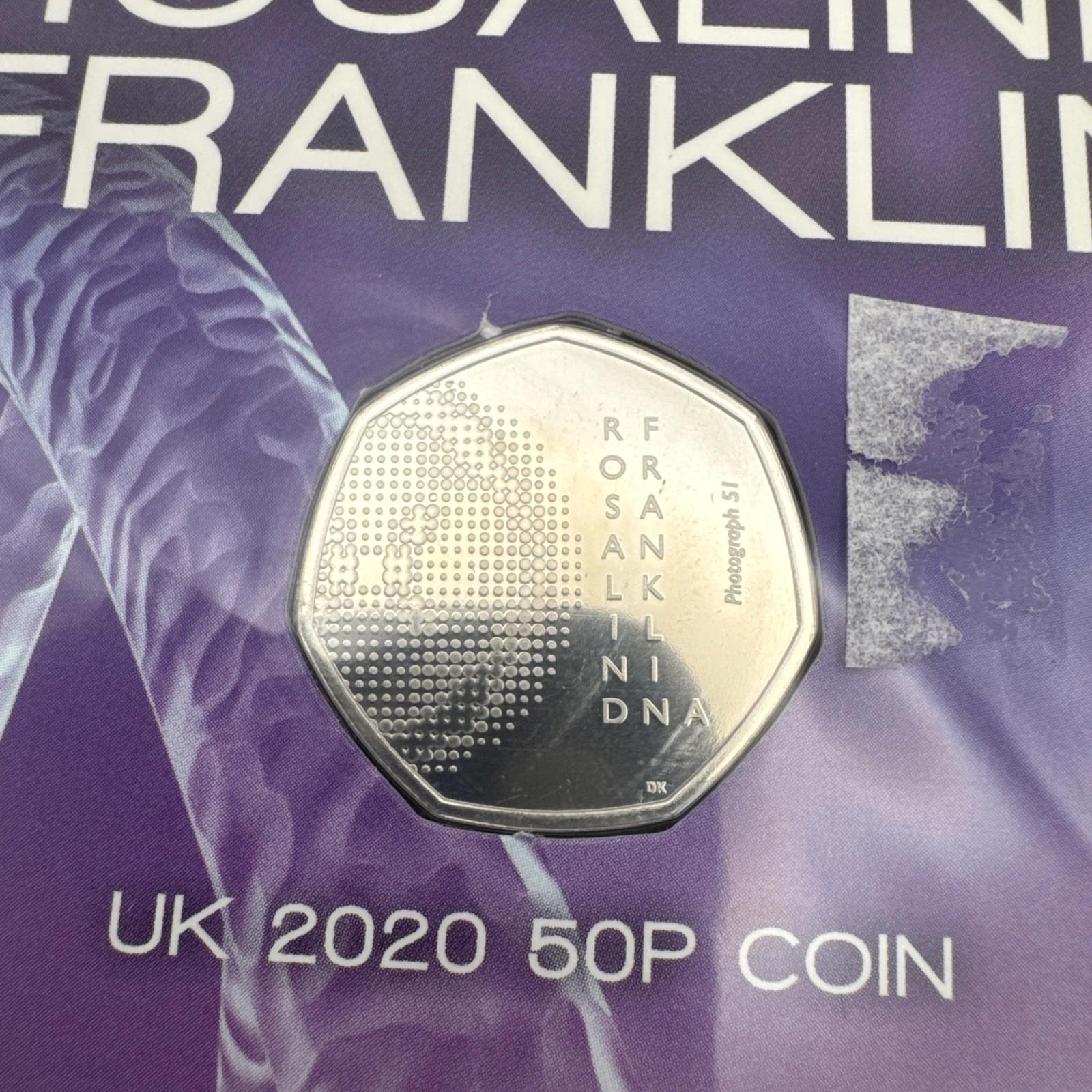 UK 2020 Rosalind Franklin 50p Coin in Special Packaging