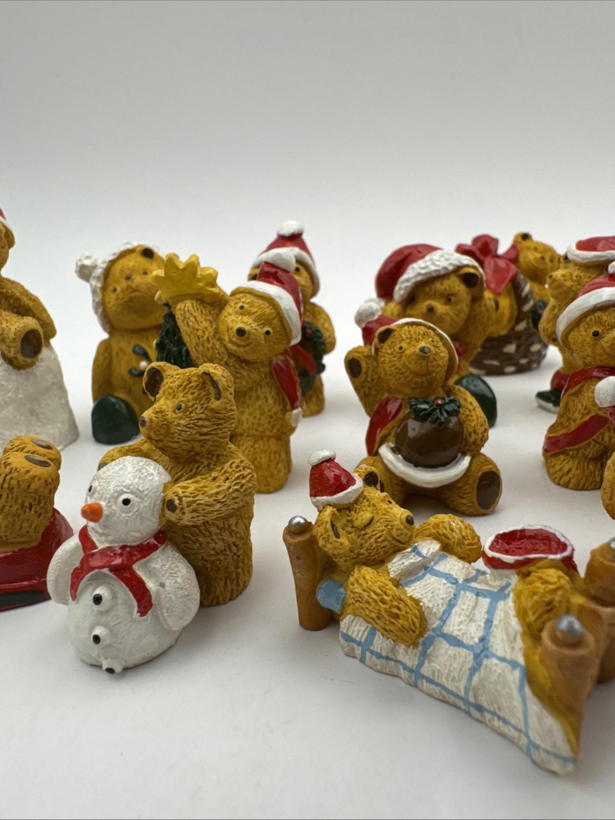 20 X Vintage R&R Hill 3cm Bears Upcott Collection Hand Painted VGC Box 4