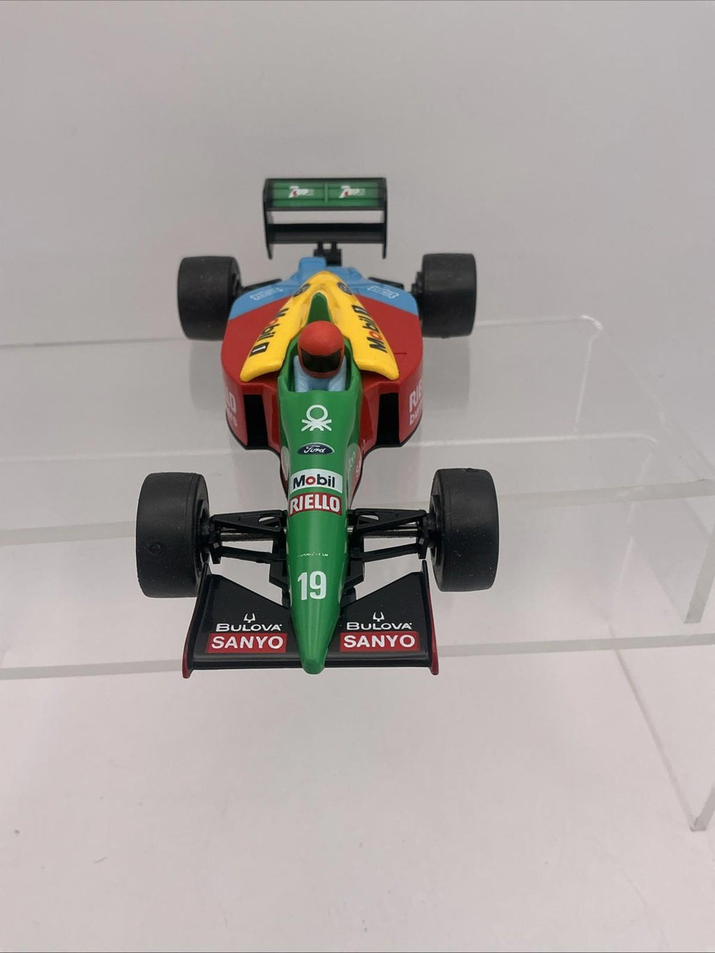 Scalextric C461 Benetton Ford B189 No. 19 Formula 1 Car Red Helmet Slot Car Box
