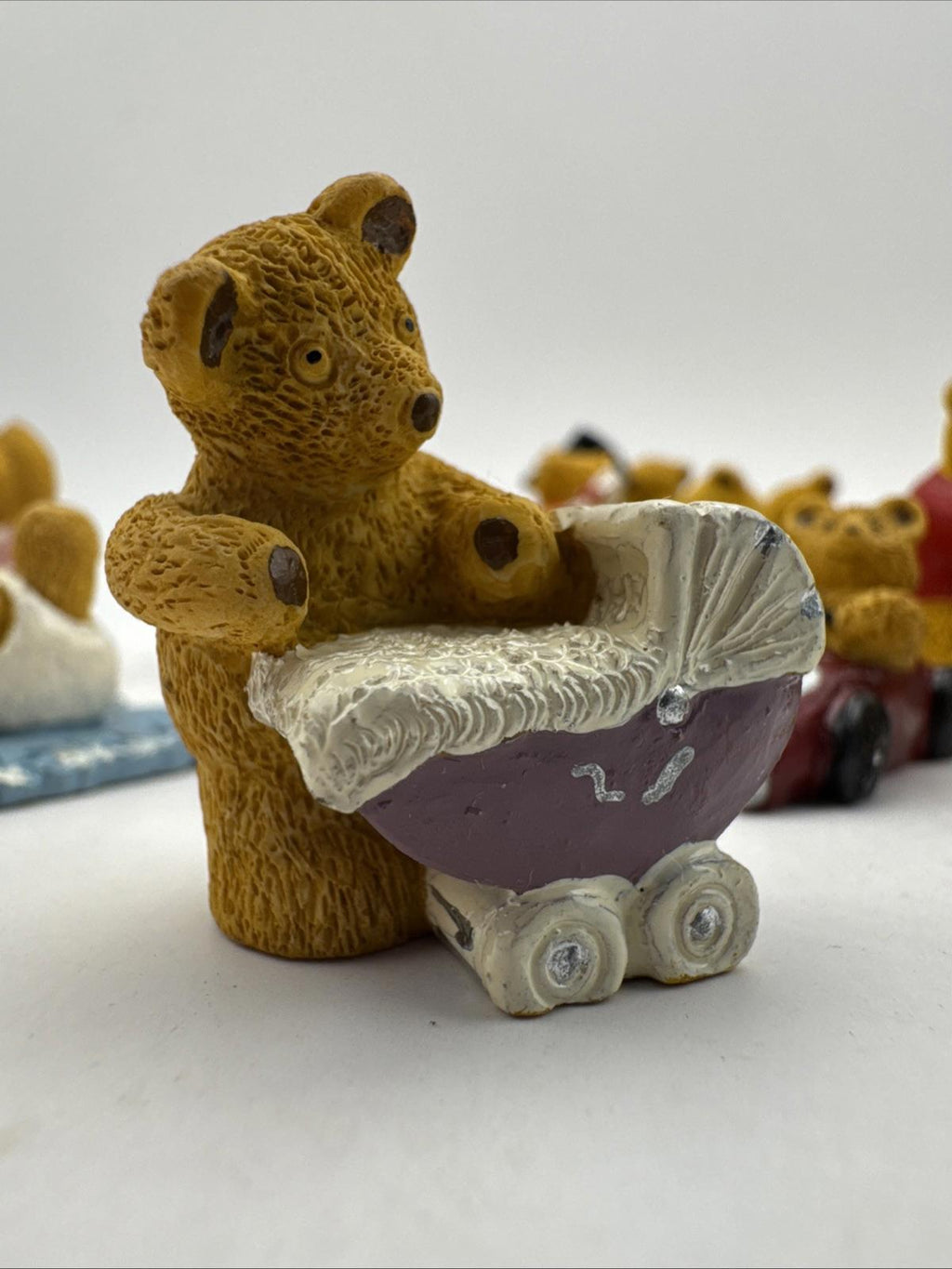24 x Vintage R&R Hill 3cm Bears VGC Upcott Collection Hand Painted Box 2