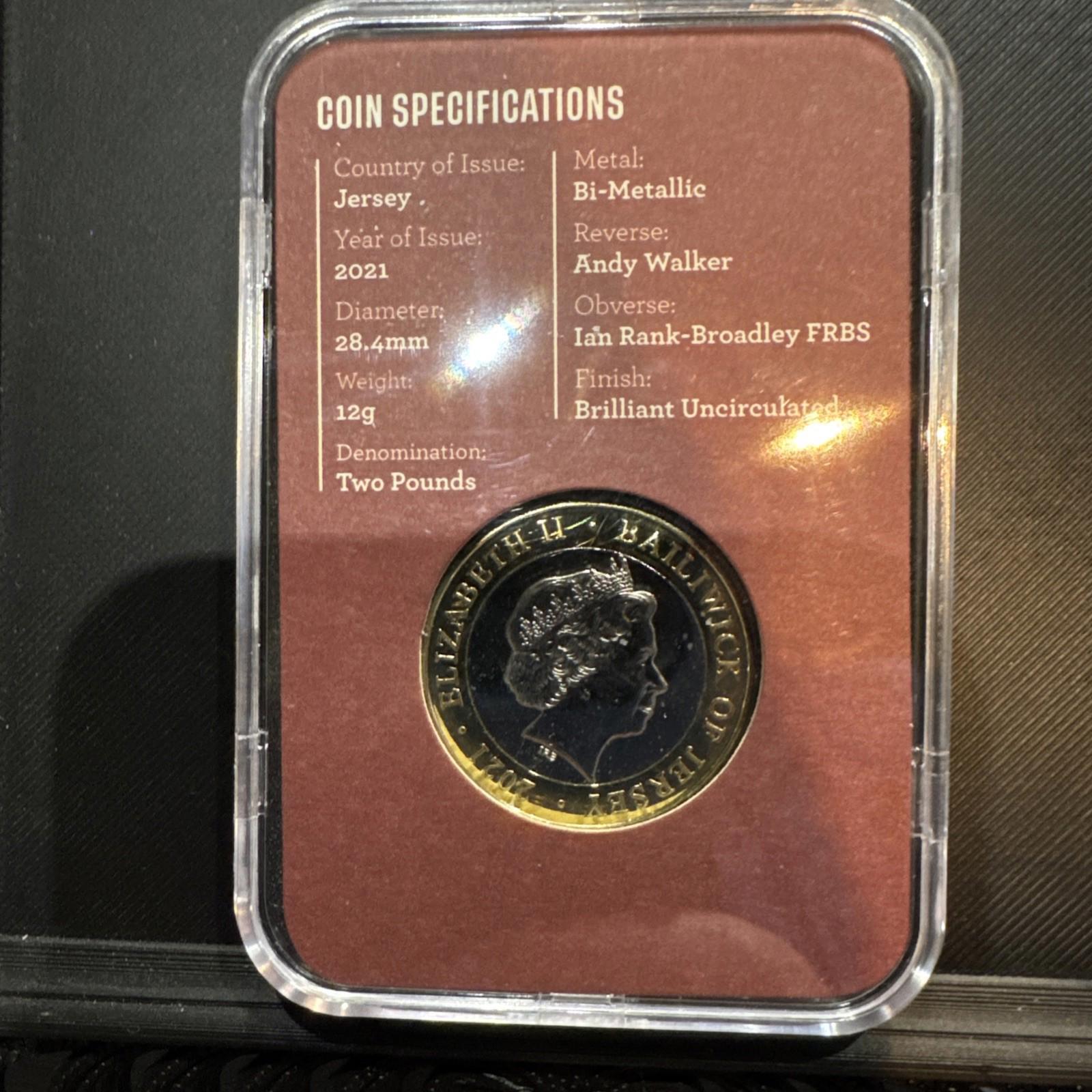 The Official RFU 150th Anniversary £2 Coin Brilliant Uncirculated In Capsule