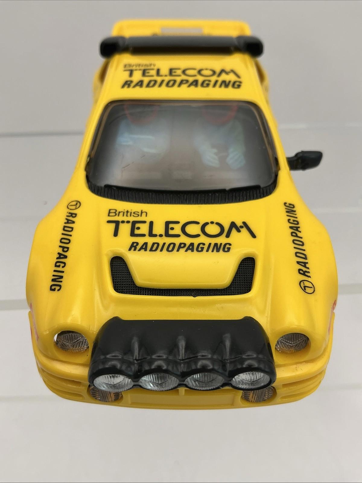 Scalextric 1/32 Scale Slotcar C429 Ford RS 200 Radiopaging #4  Yellow Vintage 88