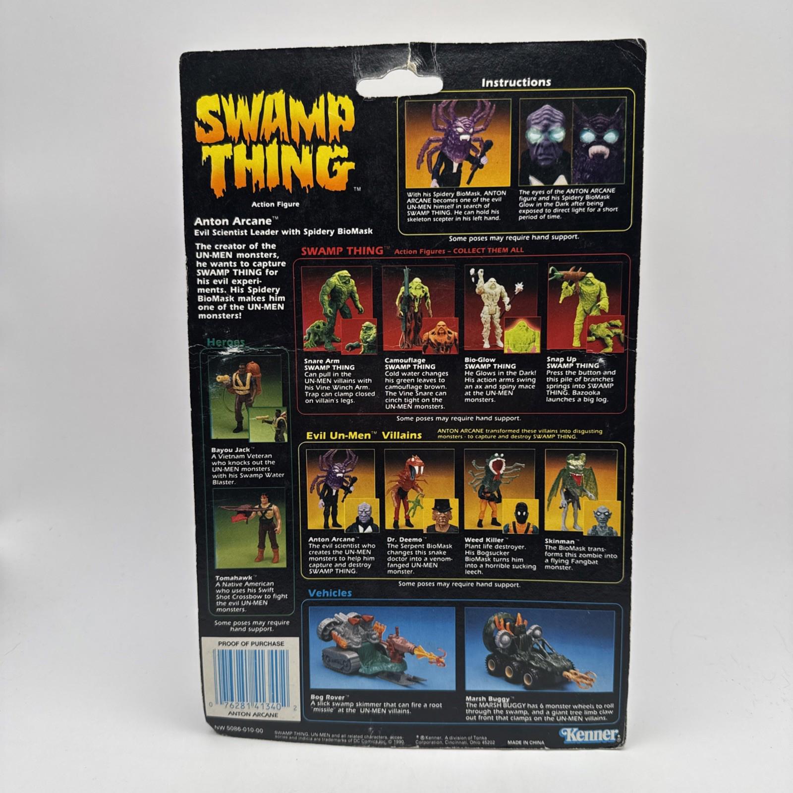 Vintage Kenner Swamp Thing Evil Un-men Anton Arcane Figure Sealed 1990