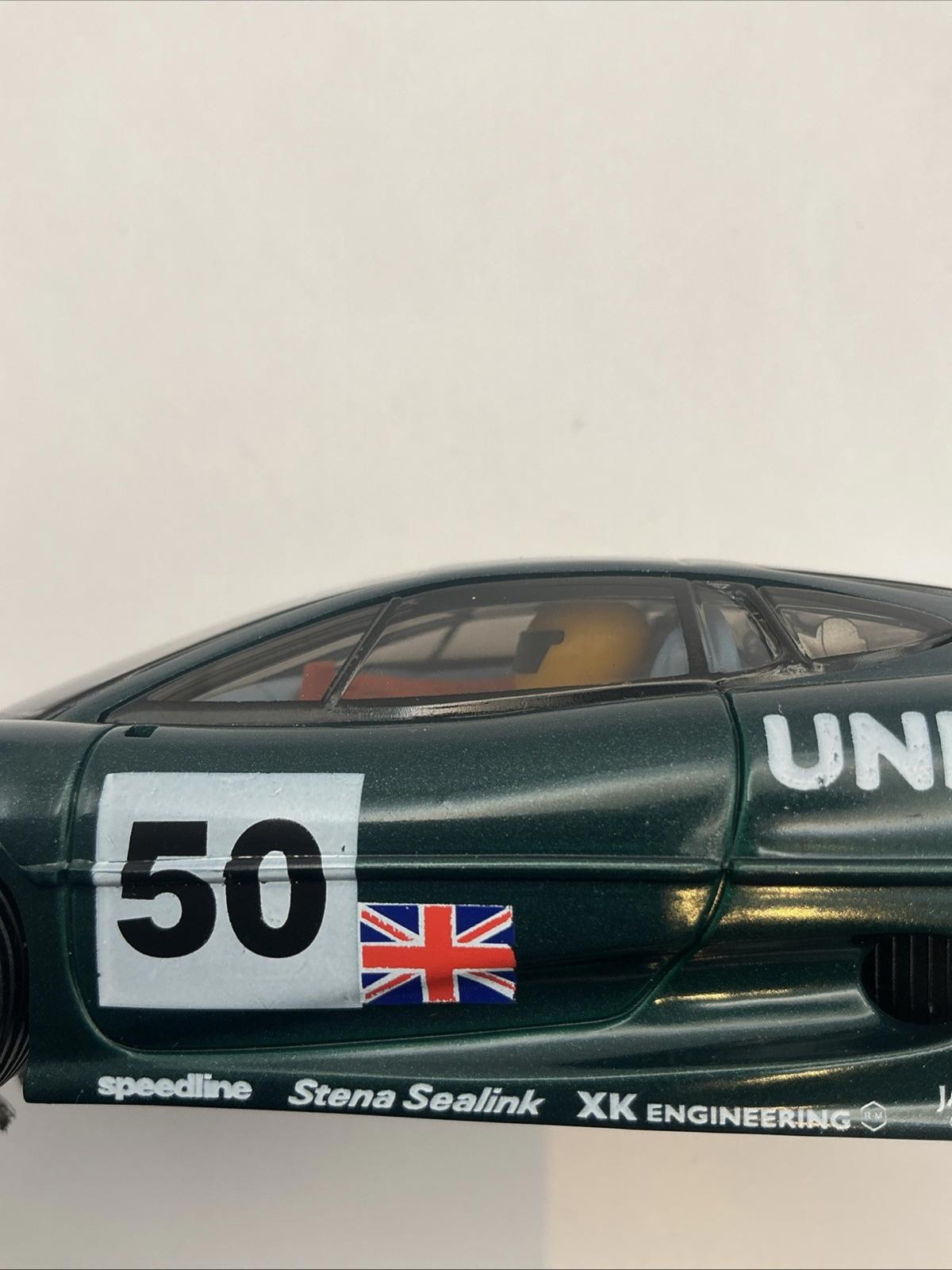 Scalextric C483 Jaguar XJ220C Endurance Unipart Le Mans Boxed Slot Car VGC