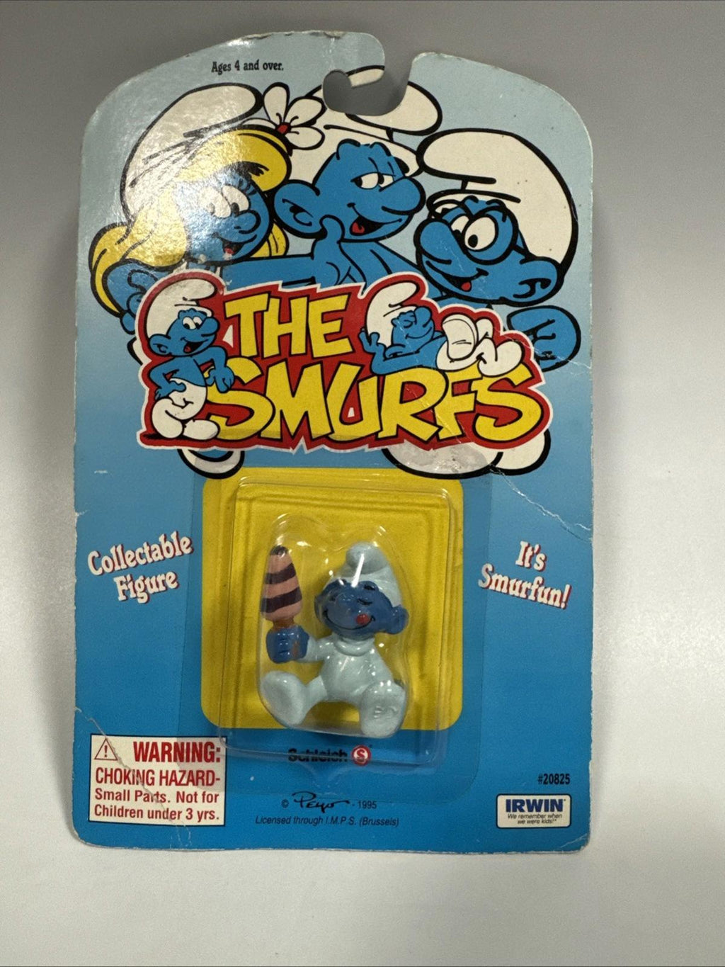 The Smurfs #20825 SMURF by Schleich Peyo in package by Irwin 1995