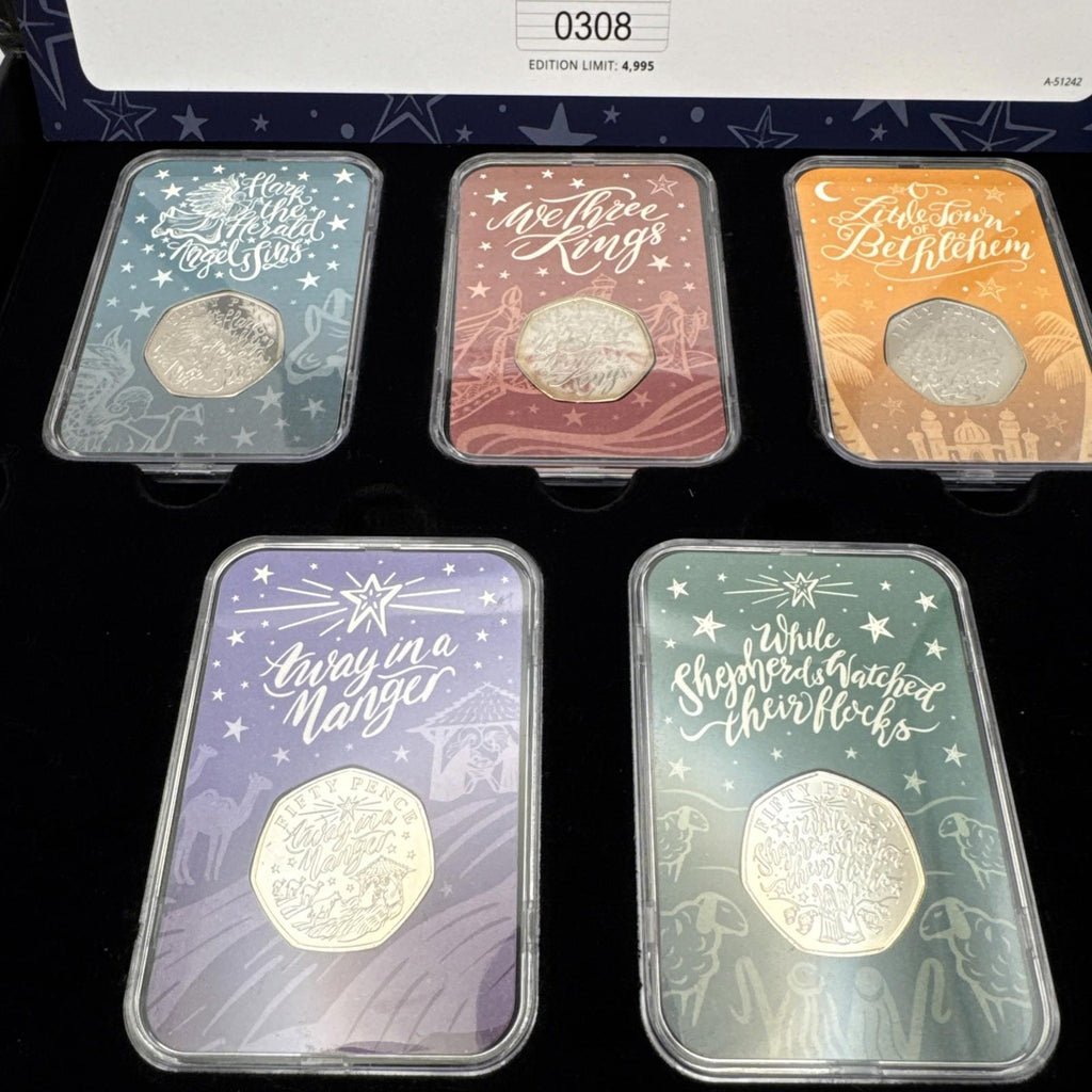 2020 The Christmas Carol 50p Capsule Coin Collection Guernsey with COA