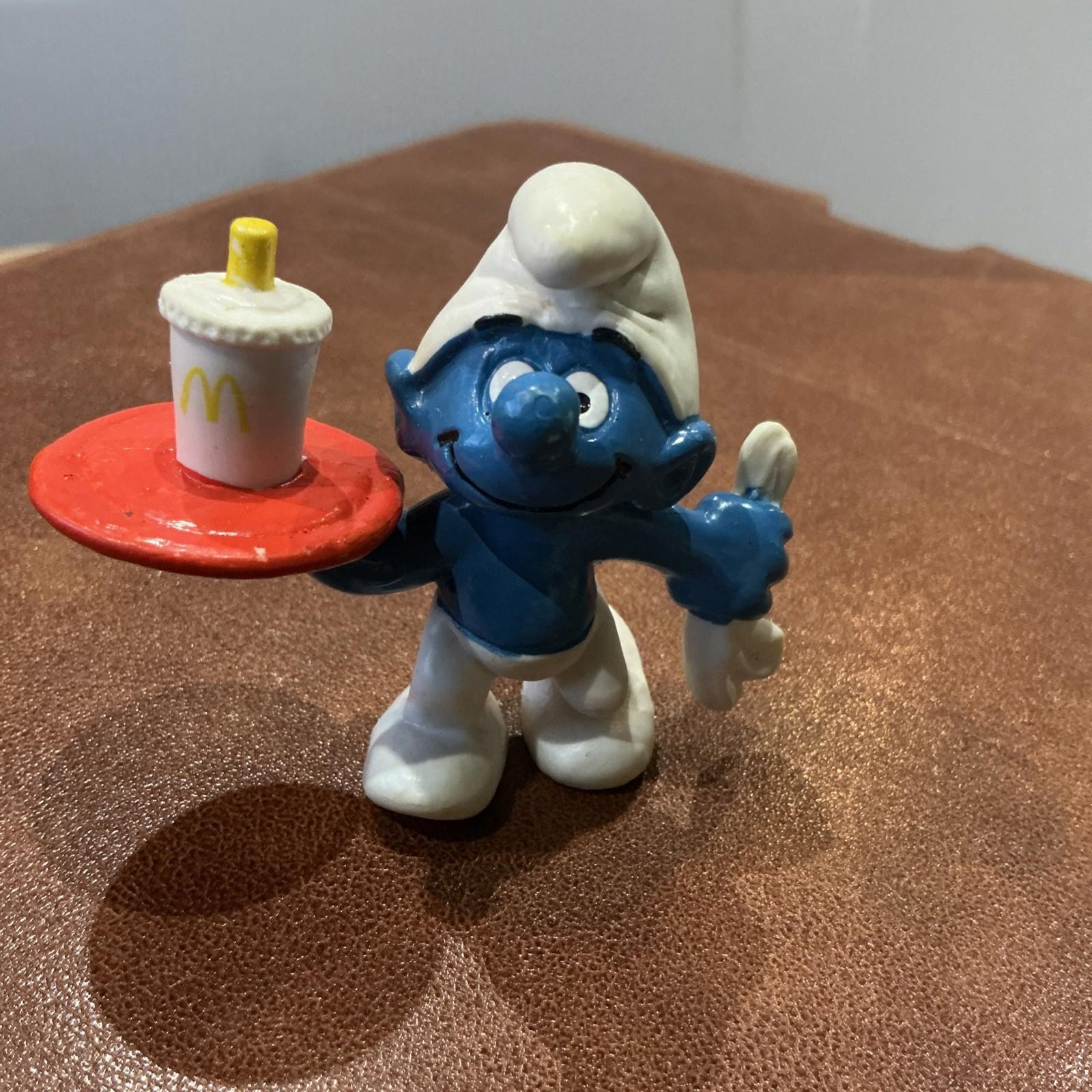 1996 McDonald's Vintage Waiter Smurf Collectable SM044