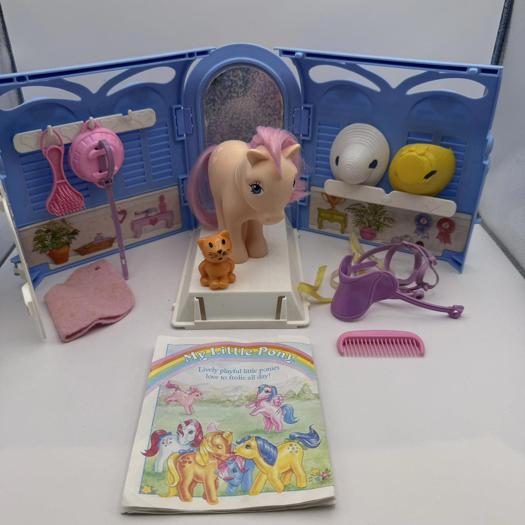 Vintage My Little Pony Grooming Parlour 1987 Peachy & Twinkles Cat Boxed Retro
