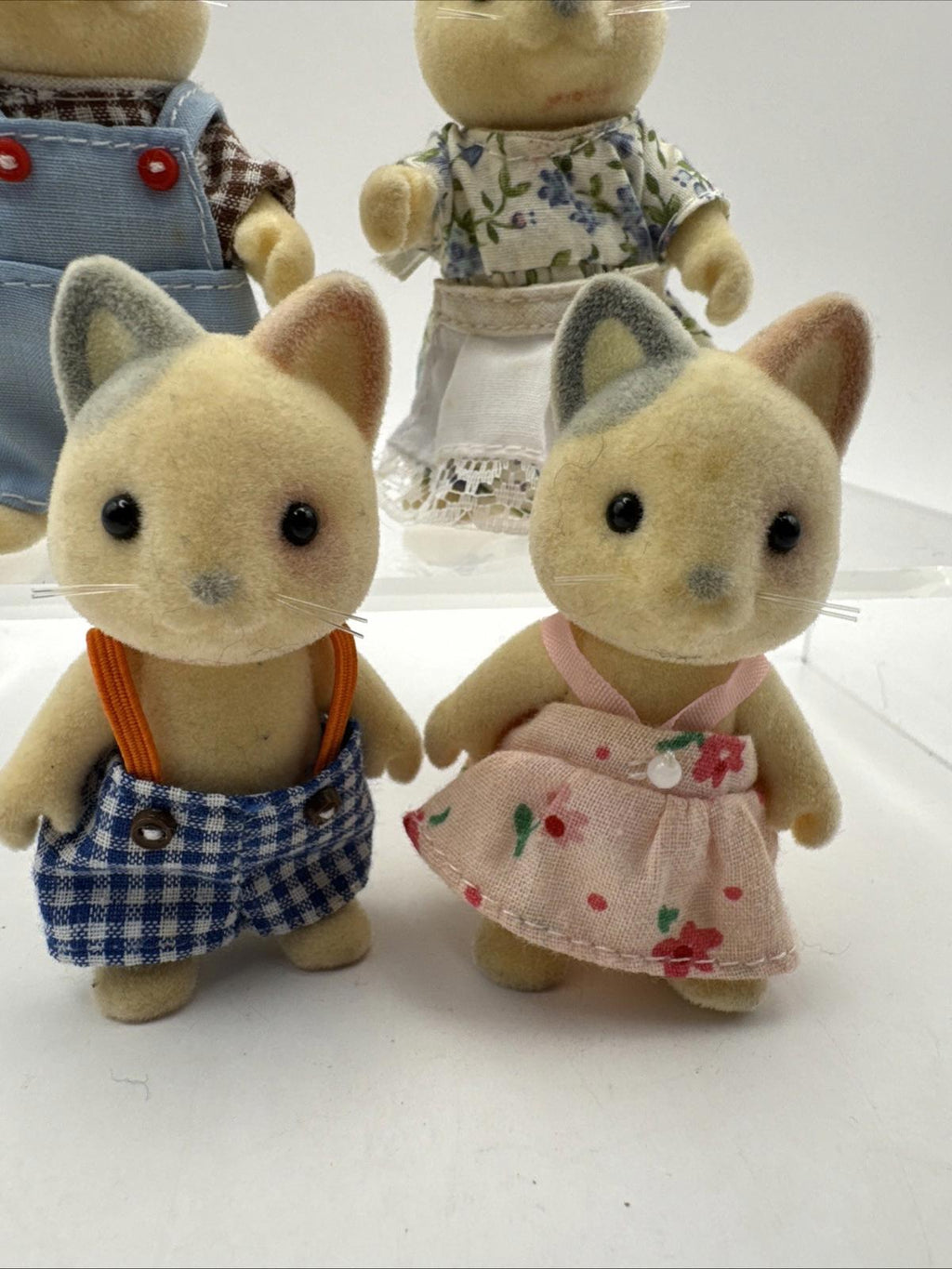 Vintage Sylvanian Families Whiskers Cat Family Rare