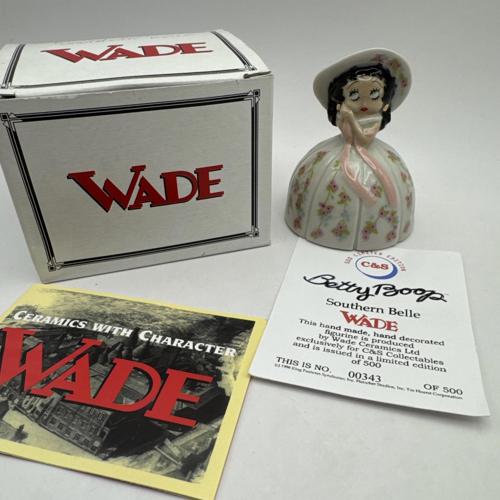 Wade Southern Bell Betty Boop Figurine Boxed COA Mint Condition