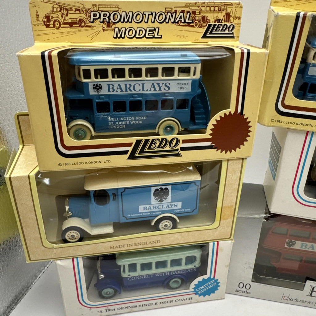 Lledo Barclays Promotional Limited Edition Vehicles x9 Boxed Good Condition