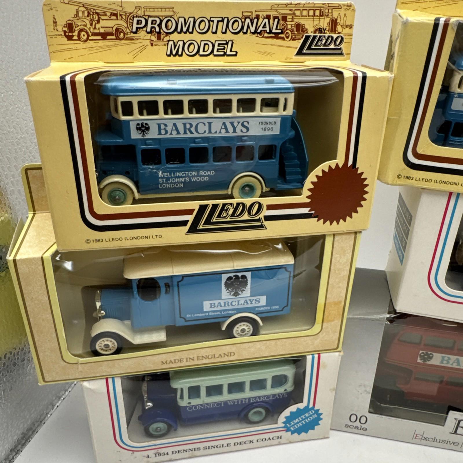 Lledo Barclays Promotional Limited Edition Vehicles x9 Boxed Good Condition
