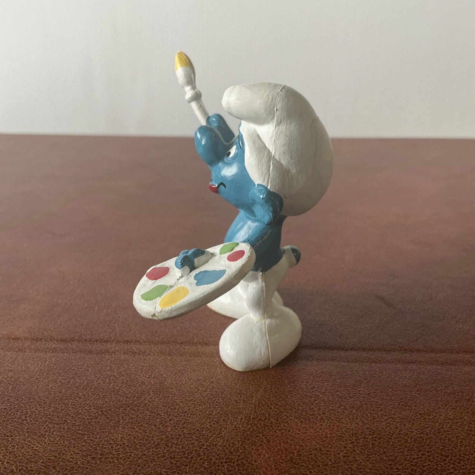 Vintage Artist Smurf 20045 Collectable VGC SM002